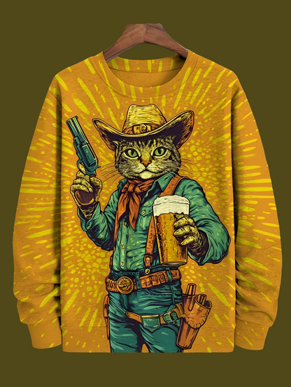 Cat Printed Japanese Art Prints Casual Sweatshirt Collection - ALOE WINGS STORE
