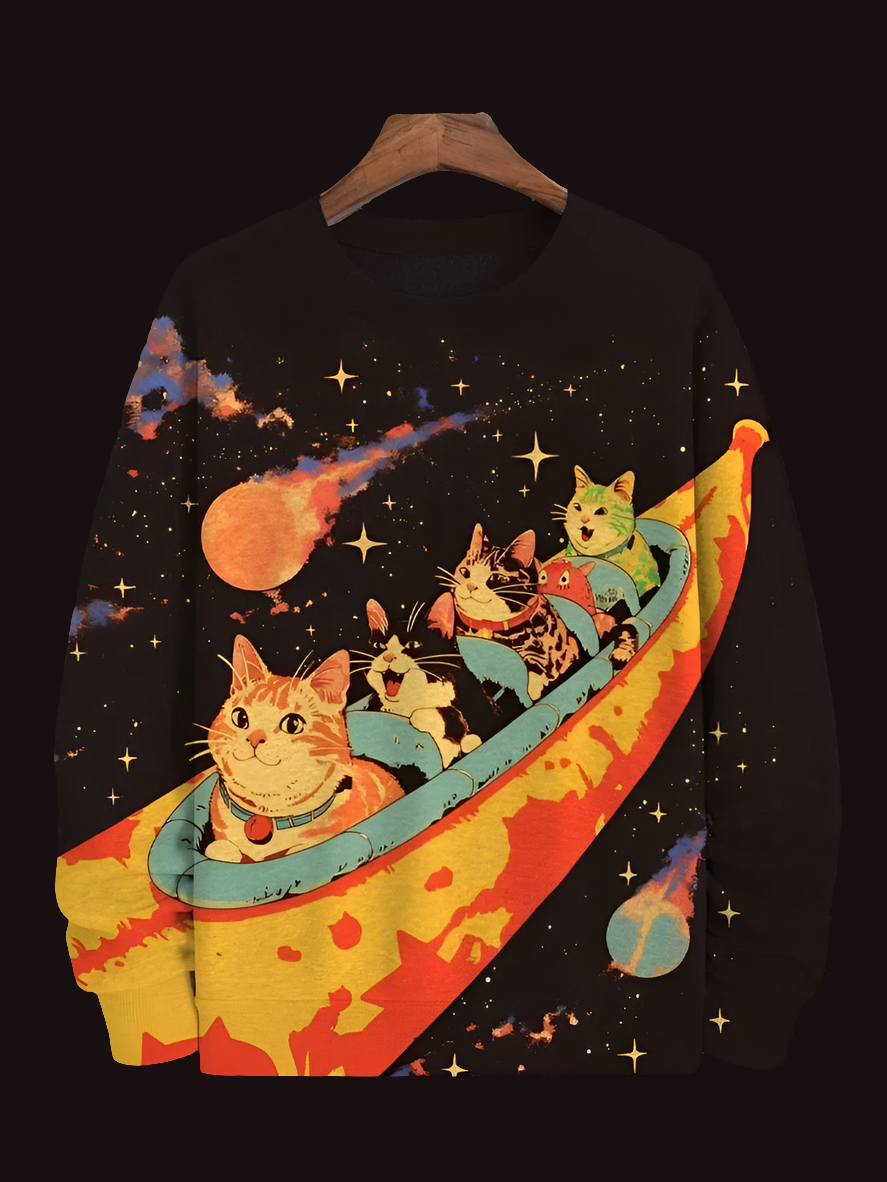 Cat Art Sweatshirt Collection - ALOE WINGS STORE