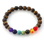 7 Chakra Healing Beaded Bracelet with Natural Lava Precious Stones [SELECTION] - ALOE WINGS STORE