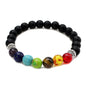 7 Chakra Healing Beaded Bracelet with Natural Lava Precious Stones [SELECTION] - ALOE WINGS STORE