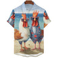 Funny Chicken Graphic Unisex Collared Shirts Collection - ALOE WINGS STORE