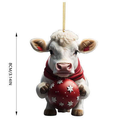 Funny Animals (Cows & Pigs) Christmas Tree Hanging Ornaments Selection - ALOE WINGS STORE