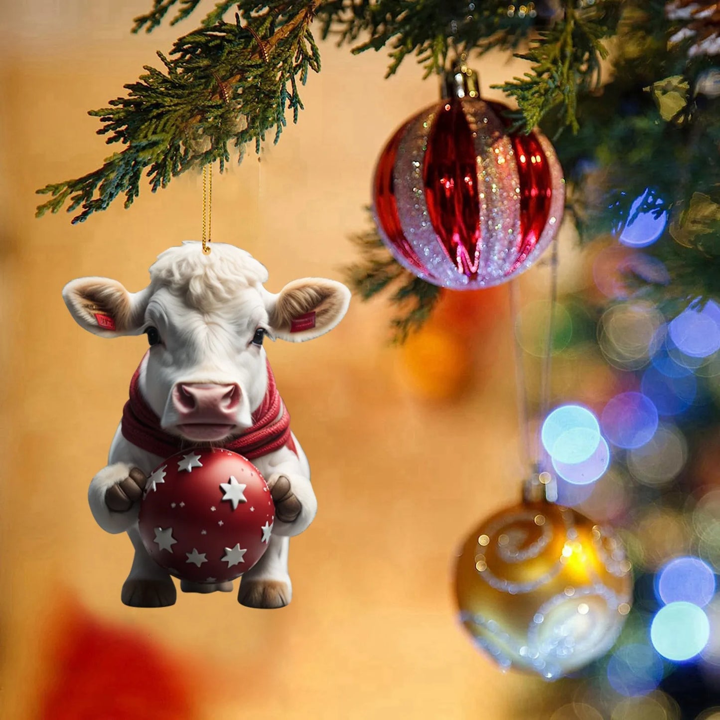 Funny Animals (Cows & Pigs) Christmas Tree Hanging Ornaments Selection - ALOE WINGS STORE
