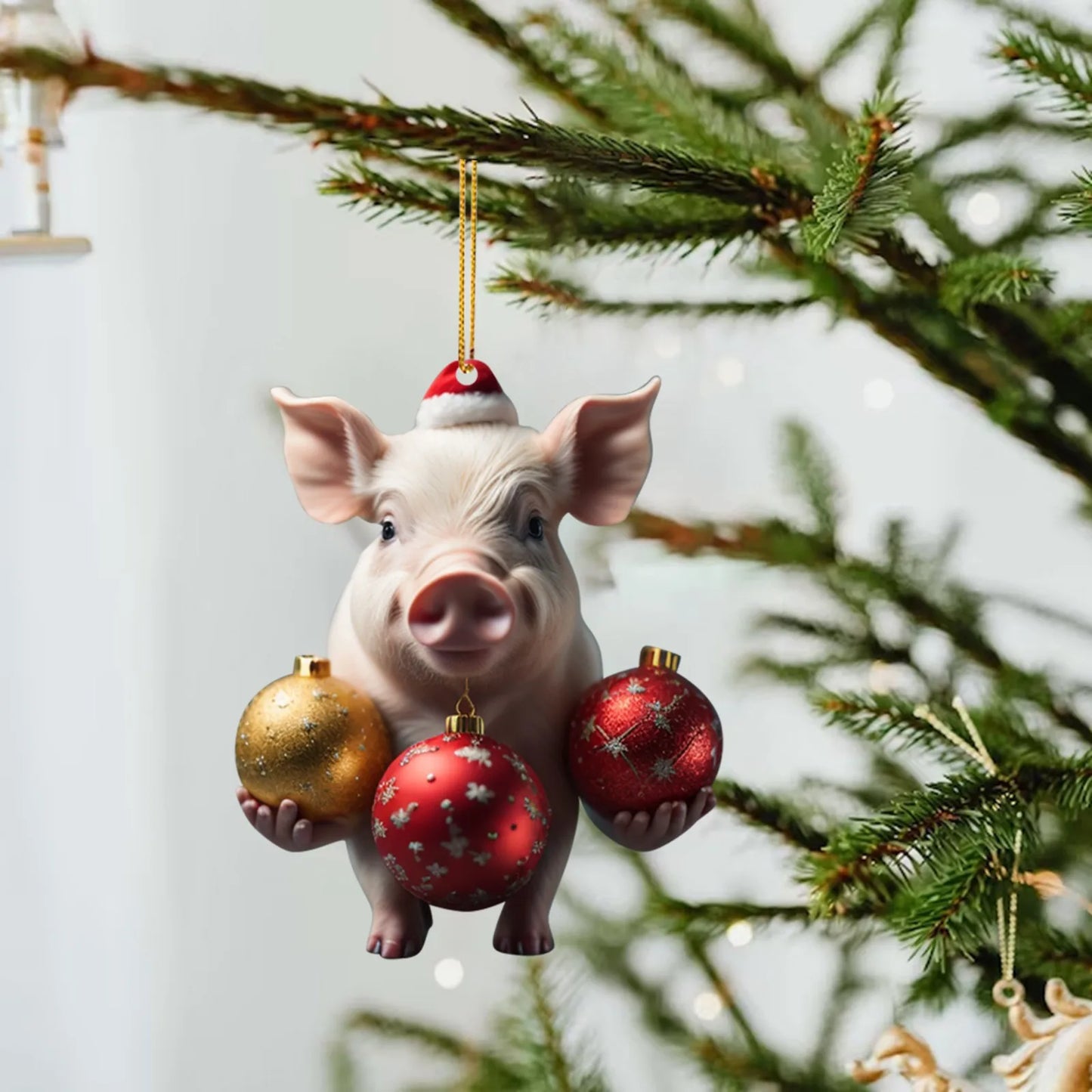 Funny Animal (Cow & Pigs) Christmas Tree Hanging Ornaments Selection