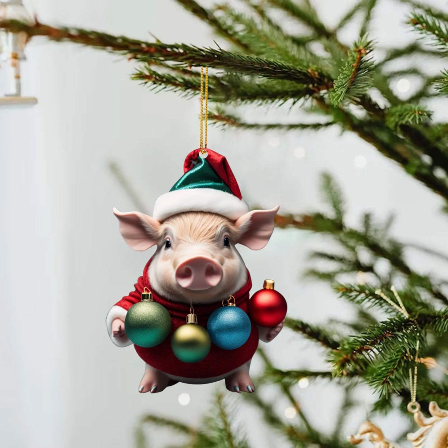 Funny Animal (Cow & Pigs) Christmas Tree Hanging Ornaments Selection
