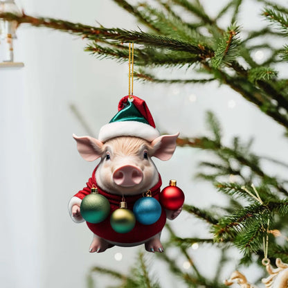 Funny Animal (Cow & Pigs) Christmas Tree Hanging Ornaments Selection
