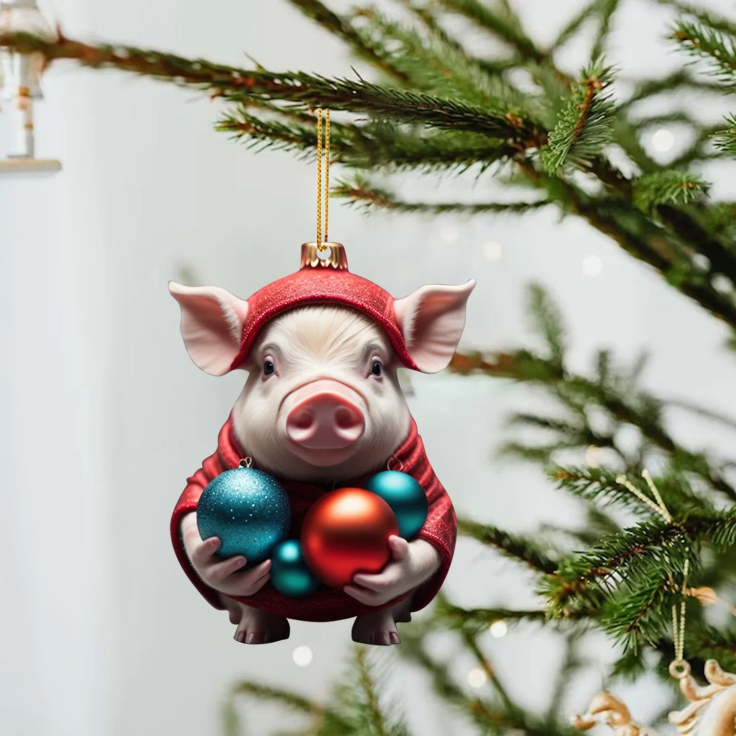 Funny Animal (Cow & Pigs) Christmas Tree Hanging Ornaments Selection