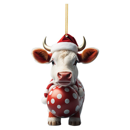 Funny Animals (Cows & Pigs) Christmas Tree Hanging Ornaments Selection - ALOE WINGS STORE