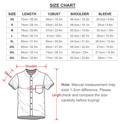 2.Men's Casual Funky Art Short Sleeve Collared Beach Shirts Collection - ALOE WINGS STORE