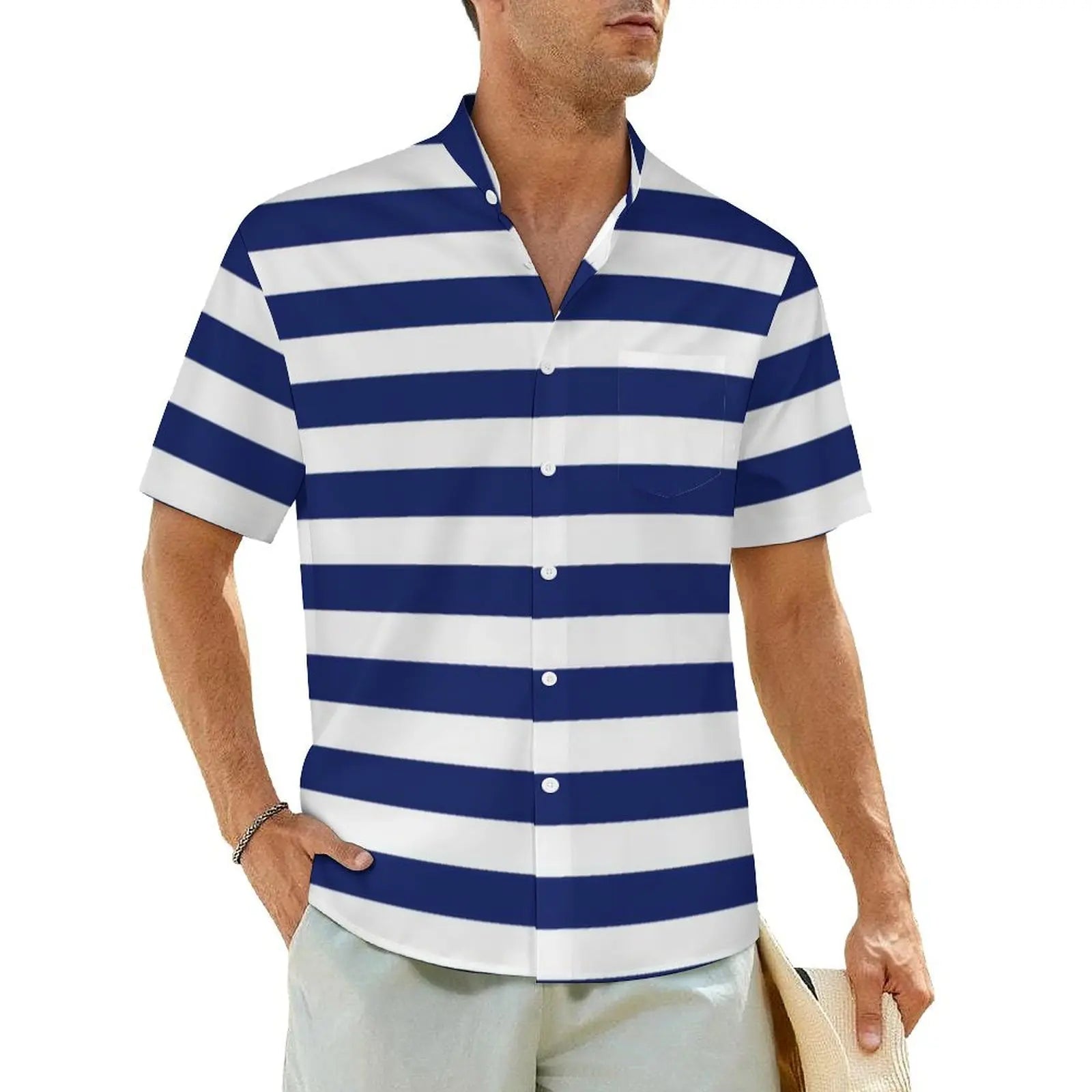 2.Men's Casual Funky Art Short Sleeve Collared Beach Shirts Collection - ALOE WINGS STORE
