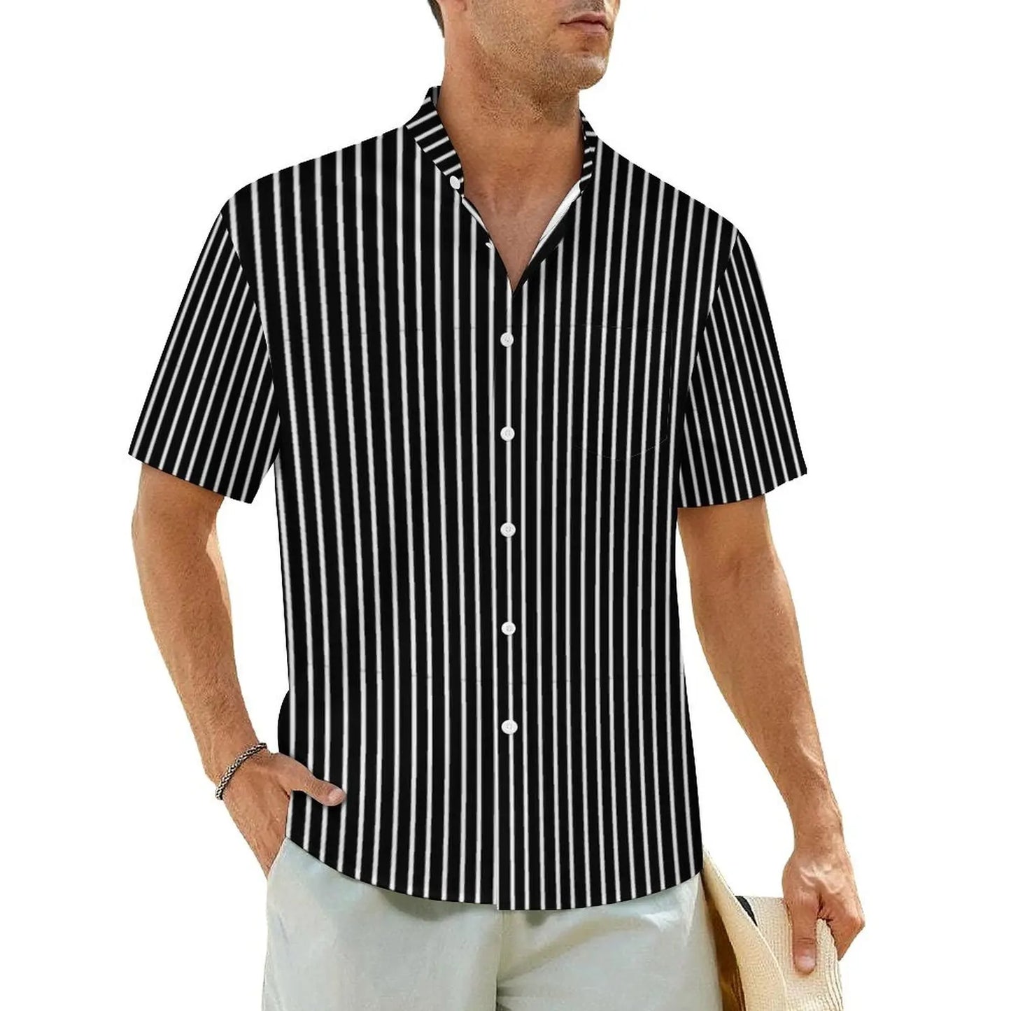2.Men's Casual Funky Art Short Sleeve Collared Beach Shirts Collection - ALOE WINGS STORE