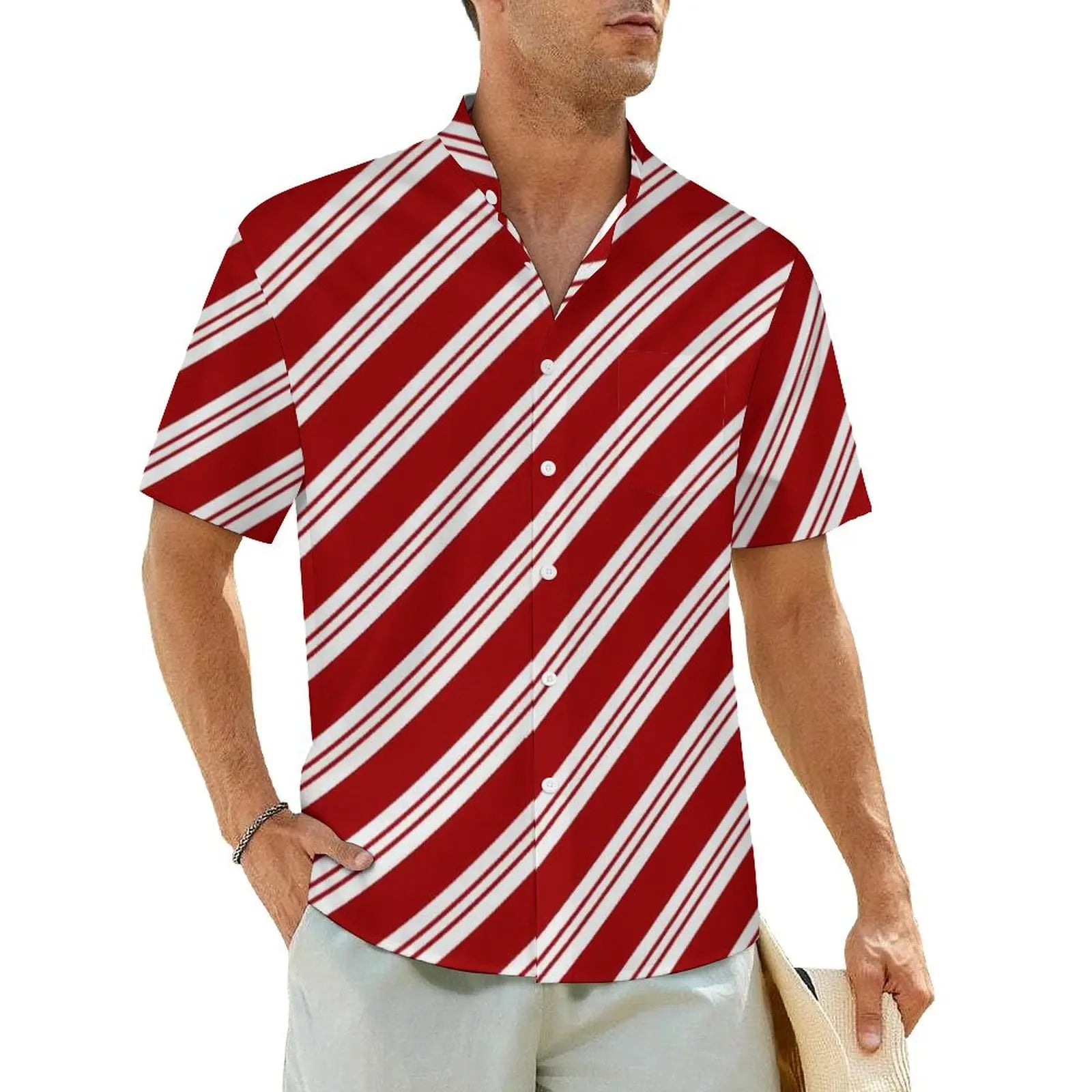 2.Men's Casual Funky Art Short Sleeve Collared Beach Shirts Collection - ALOE WINGS STORE