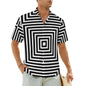2.Men's Casual Funky Art Short Sleeve Collared Beach Shirts Collection - ALOE WINGS STORE