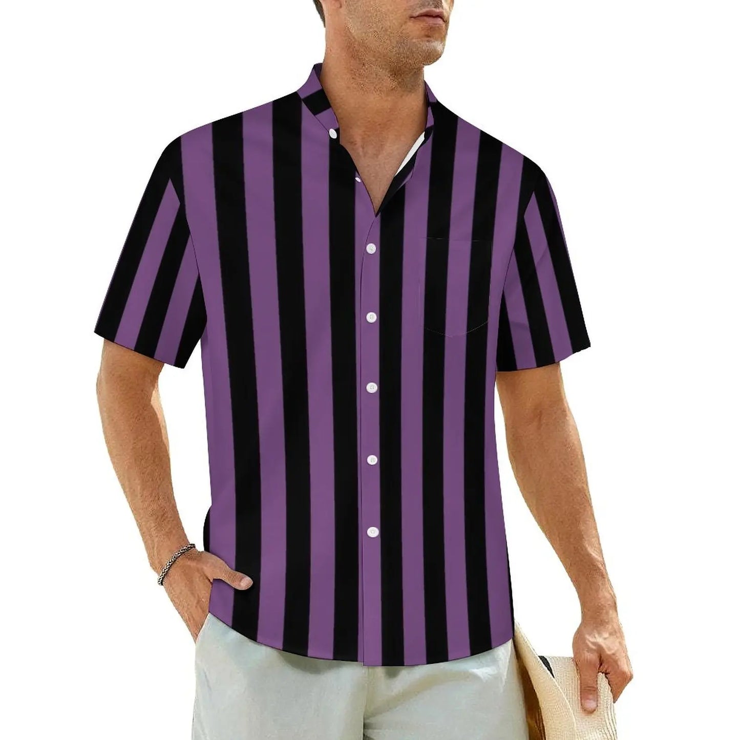 2.Men's Casual Funky Art Short Sleeve Collared Beach Shirts Collection - ALOE WINGS STORE