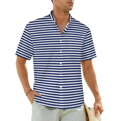 2.Men's Casual Funky Art Short Sleeve Collared Beach Shirts Collection - ALOE WINGS STORE
