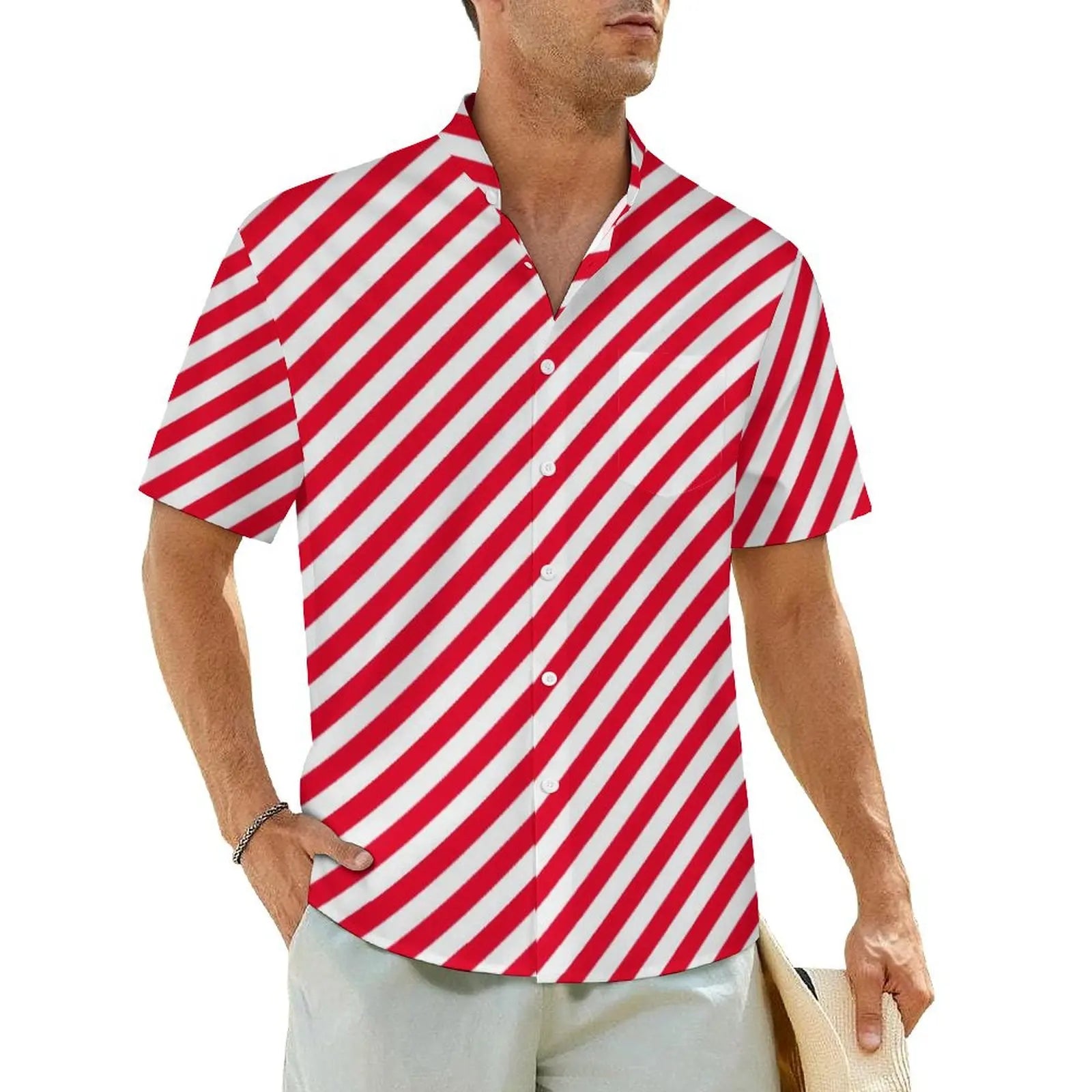 2.Men's Casual Funky Art Short Sleeve Collared Beach Shirts Collection - ALOE WINGS STORE