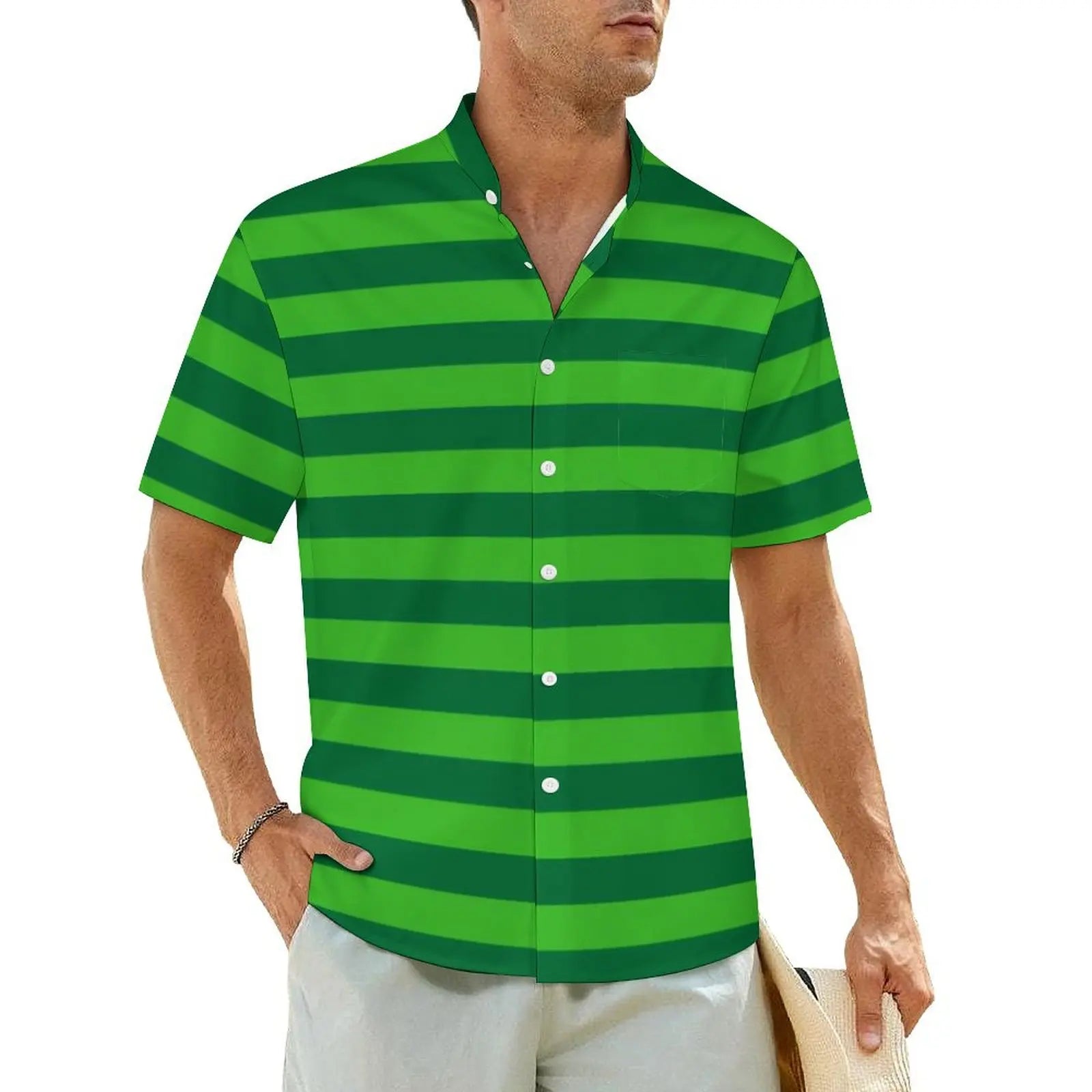 1.Men's Casual Funky Art Short Sleeve Collared Beach Shirts Collection - ALOE WINGS STORE
