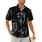 1.Men's Casual Funky Art Short Sleeve Collared Beach Shirts Collection - ALOE WINGS STORE