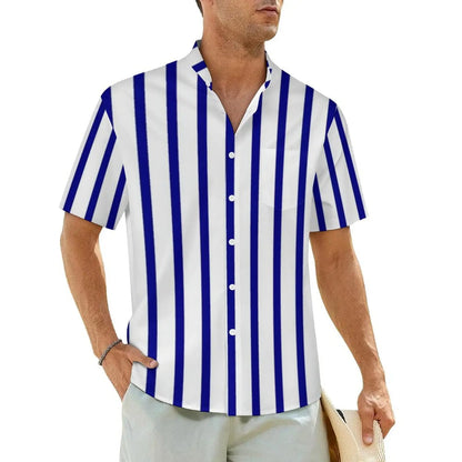 1.Men's Casual Funky Art Short Sleeve Collared Beach Shirts Collection - ALOE WINGS STORE