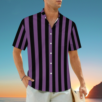 1.Men's Casual Funky Art Short Sleeve Collared Beach Shirts Collection - ALOE WINGS STORE