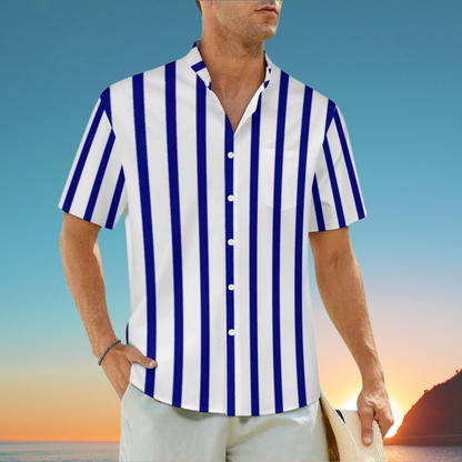 1.Men's Casual Funky Art Short Sleeve Collared Beach Shirts Collection - ALOE WINGS STORE