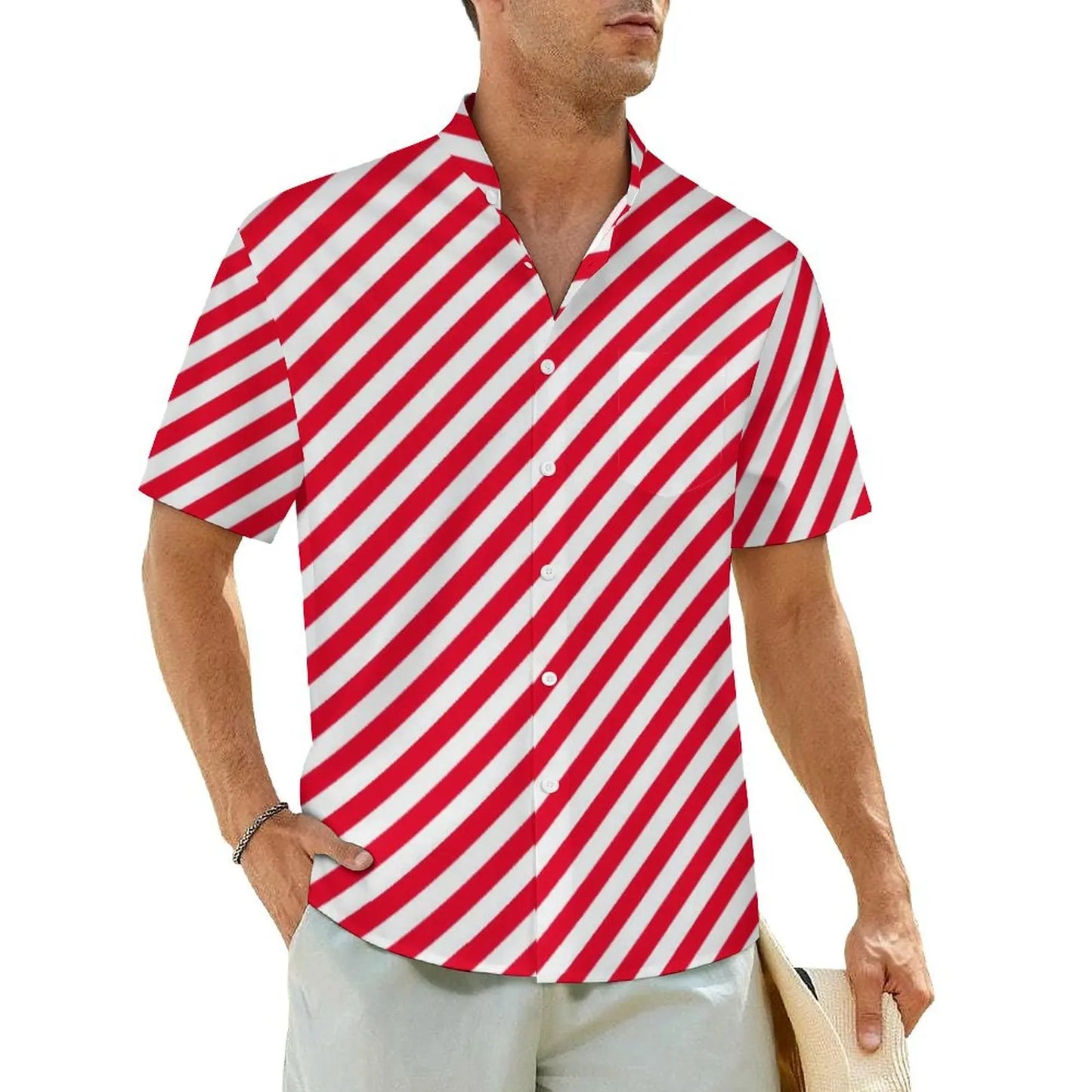 3.Men's Casual Funky Art Short Sleeve Collared Beach Shirts Collection - ALOE WINGS STORE