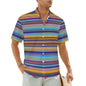 3.Men's Casual Funky Art Short Sleeve Collared Beach Shirts Collection - ALOE WINGS STORE