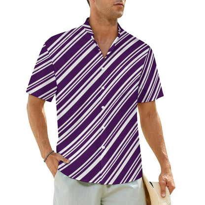 3.Men's Casual Funky Art Short Sleeve Collared Beach Shirts Collection - ALOE WINGS STORE