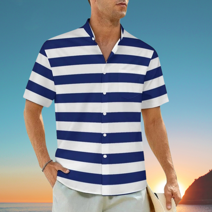 3.Men's Casual Funky Art Short Sleeve Collared Beach Shirts Collection - ALOE WINGS STORE