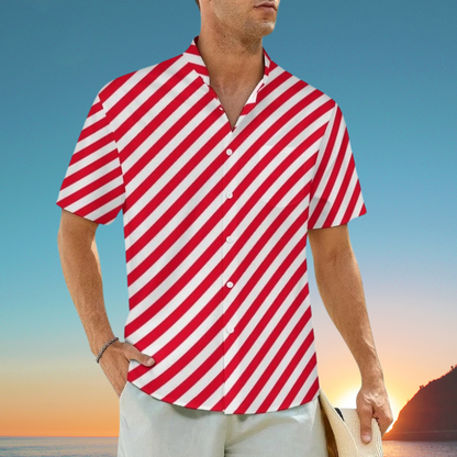 3.Men's Casual Funky Art Short Sleeve Collared Beach Shirts Collection - ALOE WINGS STORE