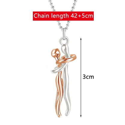 Couple Hugging Pendant Necklace - ALOE WINGS STORE