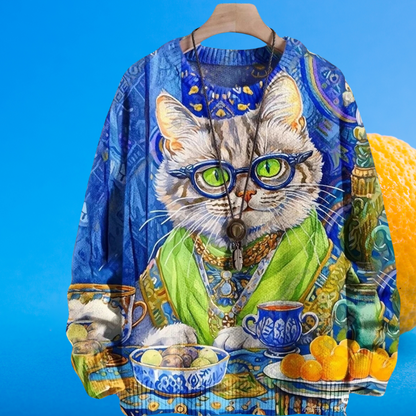 Cat Art Unisex Sweater Collection - Ltd Time Only! - ALOE WINGS STORE