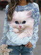 Ladies Cute Cat Sweatshirt [SELECTION] - ALOE WINGS STORE