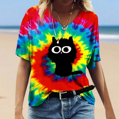 1.Chic & Playful 3D Cat Print T-Shirts - ALOE WINGS STORE