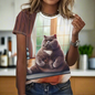 Artistic 3D Printed Cute Cat T-Shirt Collection - ALOE WINGS STORE