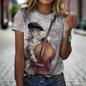 Artistic 3D Printed Cute Cat T-Shirt Collection - ALOE WINGS STORE