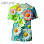 1.Unisex Chrysanthemum & Daisies 3D  T-Shirts (XS-4XL) - ALOE WINGS STORE