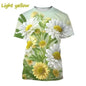 2.Unisex Chrysanthemum & Daisies 3D  T-Shirts (XS-4XL) - ALOE WINGS STORE