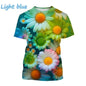2.Unisex Chrysanthemum & Daisies 3D  T-Shirts (XS-4XL) - ALOE WINGS STORE