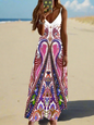 Women's Elegant Vintage Sleeveless V-Neck Halter Summer Dress Collection - ALOE WINGS STORE