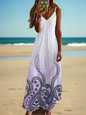Women's Elegant Vintage Sleeveless V-Neck Halter Summer Dress Collection - ALOE WINGS STORE