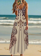 Women's Elegant Vintage Sleeveless V-Neck Halter Summer Dress Collection - ALOE WINGS STORE