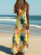 Women's Elegant Vintage Sleeveless V-Neck Halter Summer Dress Collection - ALOE WINGS STORE