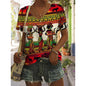 Western Ethnic Styles V-Neck T-Shirts Collecton (S-3XL) - ALOE WINGS STORE