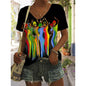 Western Ethnic Styles V-Neck T-Shirts Collecton (S-3XL) - ALOE WINGS STORE