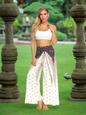 Women's Ethnic Style Wide-Leg Trousers with Side Slit - ALOE WINGS STORE