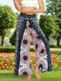 Women's Ethnic Style Wide-Leg Trousers with Side Slit - ALOE WINGS STORE