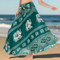 Women's Boho Floral Maxi Skirts – Beachwear, Elastic Waist, Halter Bandage Style - ALOE WINGS STORE