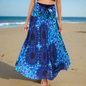 Women's Boho Floral Maxi Skirts – Beachwear, Elastic Waist, Halter Bandage Style - ALOE WINGS STORE