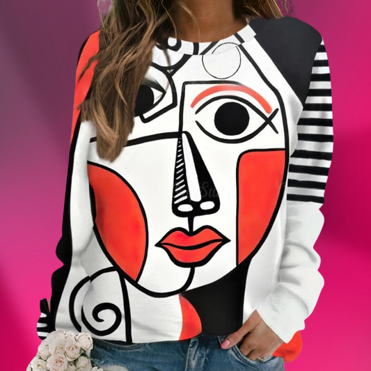 Unisex Geometric Abstract Face Art Sweatshirt Collection (Sizes S to XXXL) - Ltd Time Only! - ALOE WINGS STORE